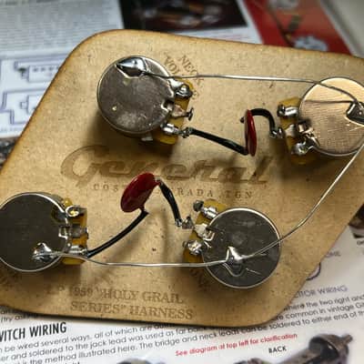 General Vintage Tone 1970s Les Paul ®️ Harness GVT NOS Custom made CTS pots / GVT Red dime capacitors - Aged image 1