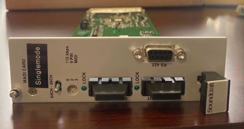 Soundcraft Vi3000 SINGLE MODE OPTICAL Vi Series Madi HD Link Optical Option Card 2010's - Beige for CONSOLE image 1