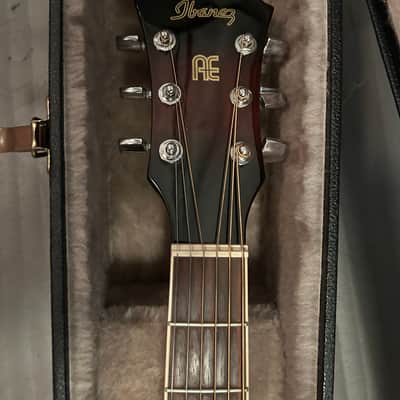 Ibanez AEF18LE 2012 Left-Handed Acoustic-Electric w/ Hard Case - Dark Violin Sunburst image 3