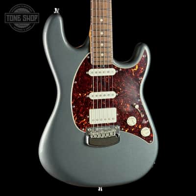 Used 2018 Ernie Ball Music Man Cutlass HSS Charcoal Frost w/case TSU25228 image 4