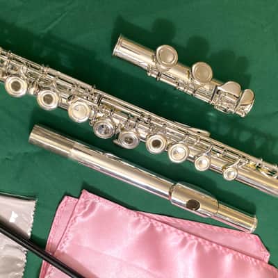 Silver Plated Student Model Flute-Open Hole, C Foot Split E-with Accessories! image 3