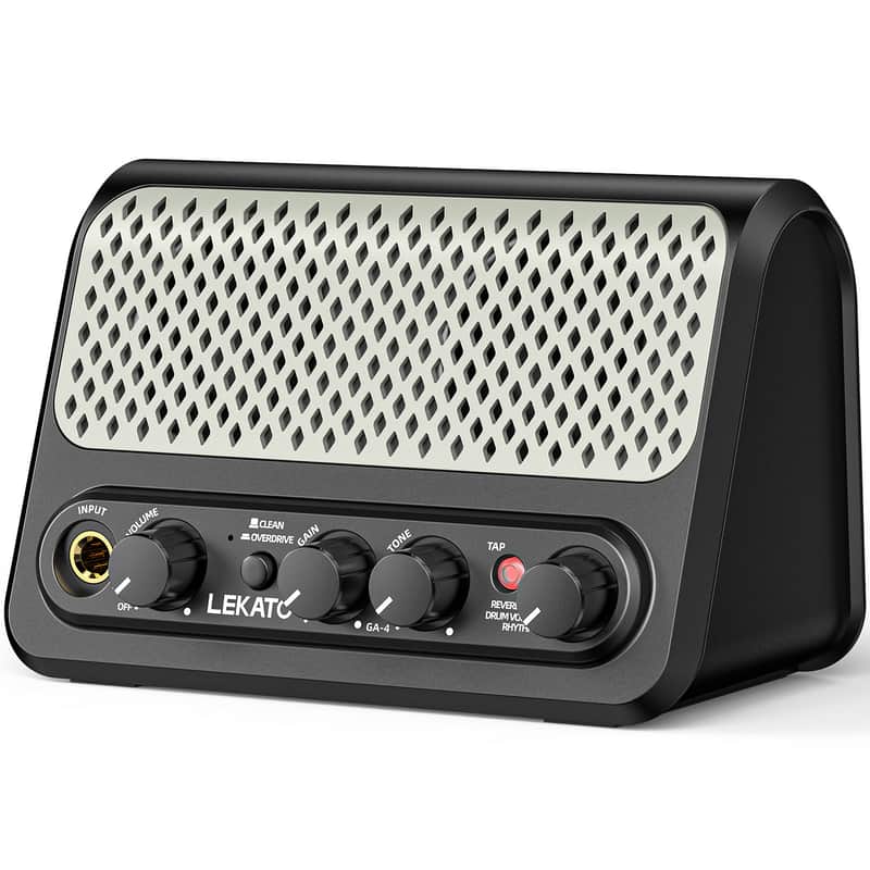 LEKATO GA-4 10W Portable Electric Guitar Amplifier with Clean & Overdrive Channel Reverb Bluetooth Mini Small Guitar Amp for Practice image 1