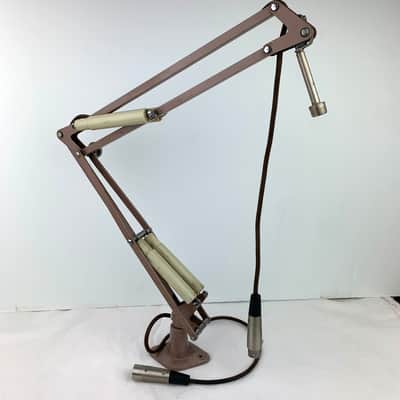 Vintage Metal LUXO Desktop Microphone Stand w/ Articulating Swing Arm & XLR image 1