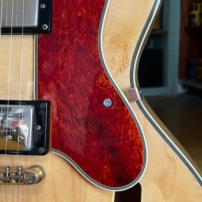 2005 Epiphone Sheraton II Korea Natural Semi-Hollow Electric Guitar w/Vintage Gibson Case image 4