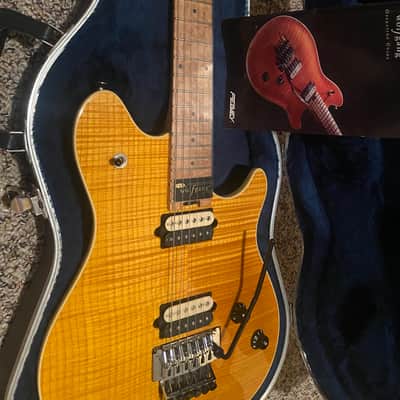 Peavey EVH Wolfgang USA Standard Deluxe 1999 Trans Amber Flame Top image 2