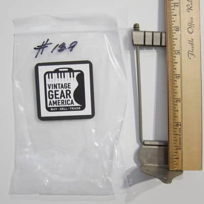 Gibson Epiphone National & Others Acoustic Archtop Guitar Tailpiece Authentic Vintage Part Made in Germany Circa-1940s-1960s-Nickel Silver image 7