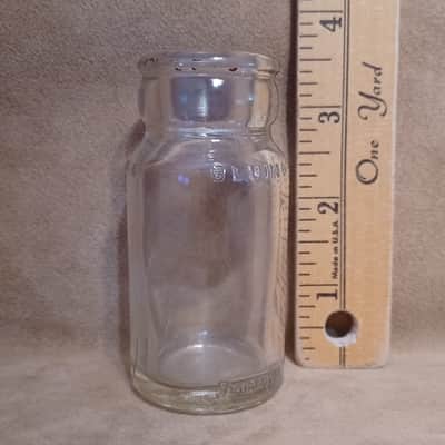 Vintage Lap Steel Thick Glass Slide Bottle 3 1/2 Inch Long 1940s Nice image 2