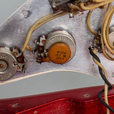 Fender Stratocaster Solid Body Electric Guitar (1966), ser. #110114, original black tolex hard shell case. image 17