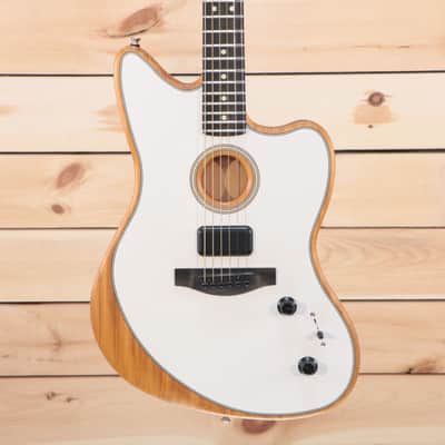 Fender American Acoustasonic Jazzmaster - Arctic White - US229091 image 2