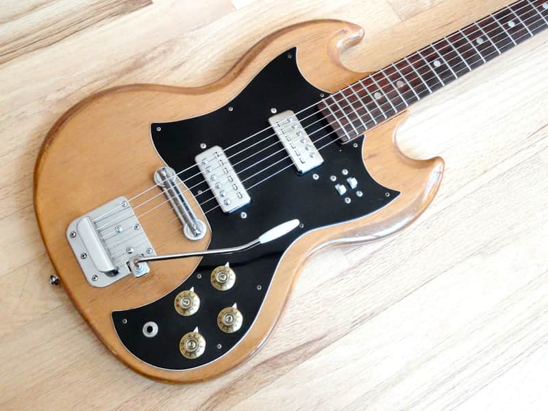 1960s Lyle SG Vintage Electric Guitar Japan Univox Coily Pickups Matsumoku w/gb image 1
