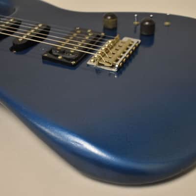 1986 Squier Contemporary Stratocaster HSS Blue Refin MIJ image 10