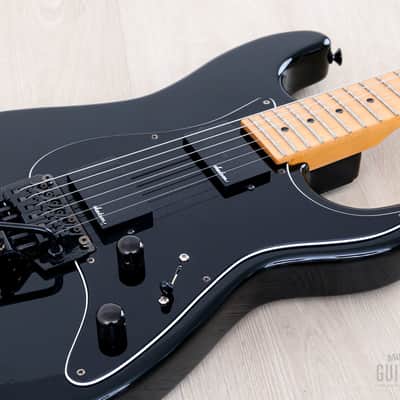 1988 Charvel by Jackson 1A2H Superstrat Black HH w/ Locking Tremolo, Japan image 6