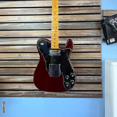 Fender American Vintage II 1977 Telecaster Custom Guitar, Maple Neck, Wine +Case image 2