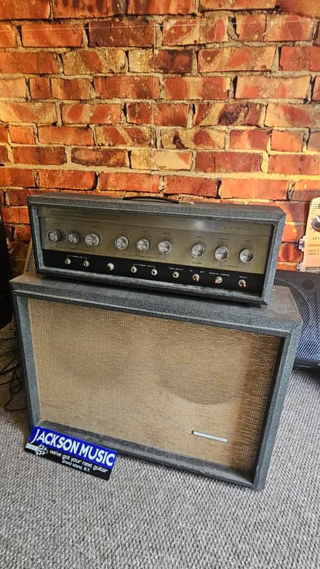 Sears / Silvertone Silvertone 1484 Twin Twelve Tube Amplifier Head and 2x12 Cab 1960s image 1