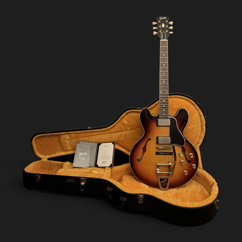 Gibson Custom Shop ES-335 1961 Reissue VOS Bigsby - Demo - 3,85kg - 2022 - Vintage Burst - VIDEO image 1
