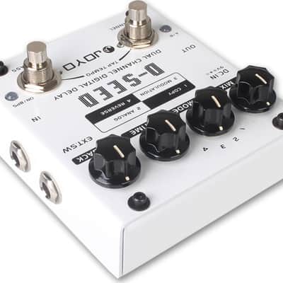 Joyo D-SEED Dual Channel Digital Delay Pedal w/ Power Supply and 2 Patch Cables image 4