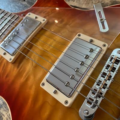 Gibson Les Paul Standard Hand-Selected & Bookmatched AAA Premium Quilted Heritage Sunburst 2014 OHSC imagen 14