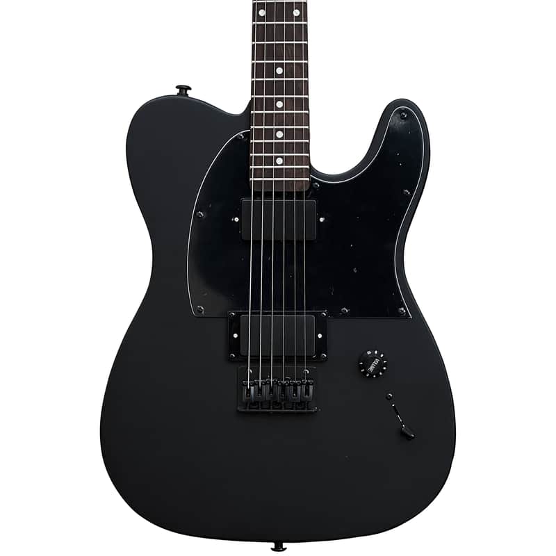 Dynacaster BT-1 Super Tele Humbuckers w/ Preamp Electric Guitar Satin Black image 1