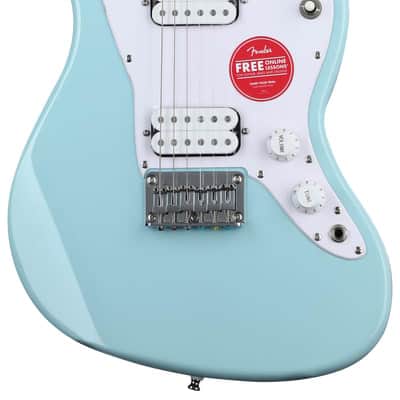Squier Mini Jazzmaster HH Electric Guitar - Daphne Blue with Maple Fingerboard image 2