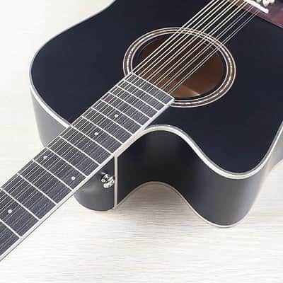 Left Handed 12 String Acoustic Electric Guitar, Laminated Spruce and Basswood Body, Okoume Wood Neck image 7