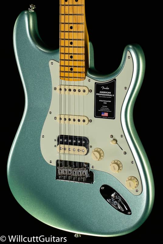 Fender American Professional II Stratocaster HSS Maple Fingerboard Mystic Surf Green (472) image 1