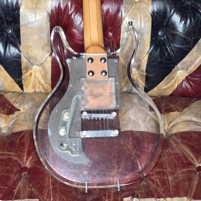 Aria Dan Armstrong SK Skeleton Original Vintage Early 70s Acrylic Lucite Plexiglass DC Gibson Open-Book Headstock Electric Guitar RARE Tune-o-Matic model MIJ Japan Matsumoku image 5