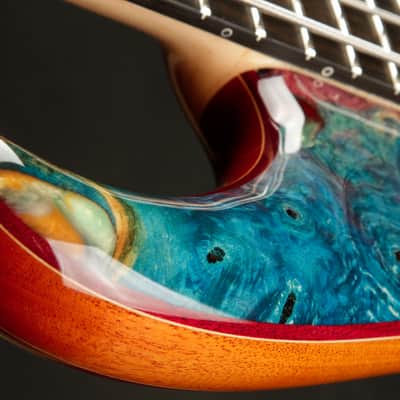 Alembic Mark King Signature Deluxe - Buckeye Burl Resin Top image 15