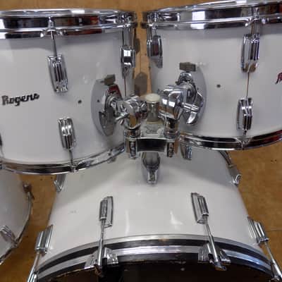 Rogers New England White 4 Piece Drum Kit 1970's image 5