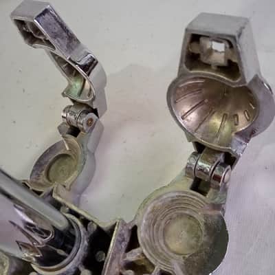 Tama Omni-Ball Double-Mount Bass Drum Post L-Arm Holders Chrome 13 1/8"x1" image 5