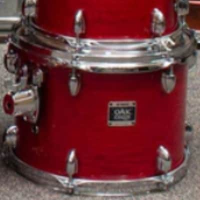 Yamaha Oak Custom Drum Kit (made in Japan) 2007 - Clear red lacquer image 2