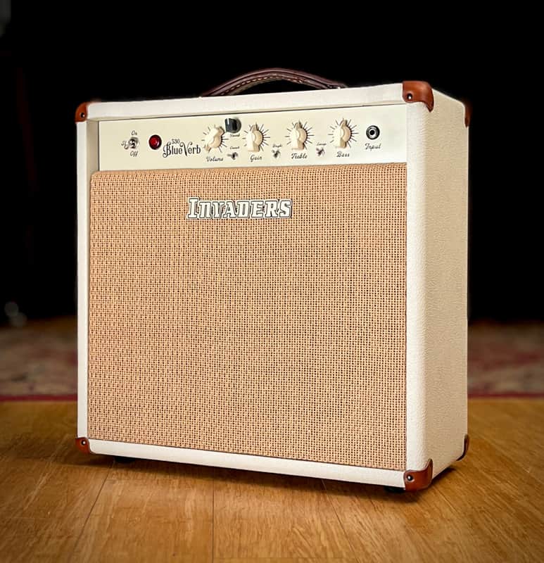 Invaders Amplification - 530 BlueVerb Guitar Combo Reverb 1x12" - 30W/15W - 6L6 - Ivory image 1