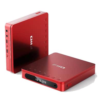 FiiO DM13 Multifunctional Portable Stereo CD Player with Long-Lasting Battery, Supports USB Ripping, Optical/coaxial/3.5mm/4.4mm outputs (Red Bluetooth) image 2