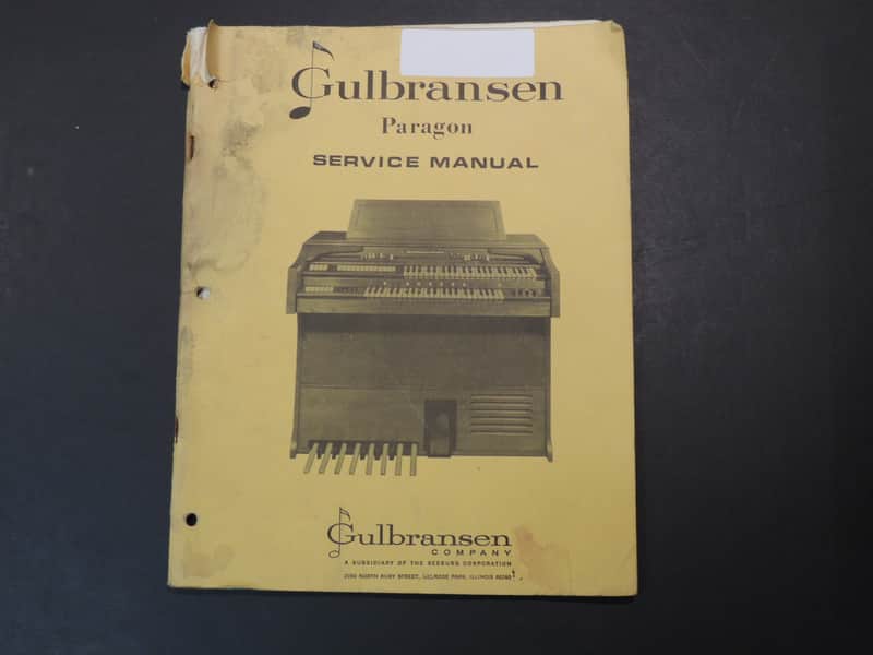 Gulbransen Paragon Service Manual