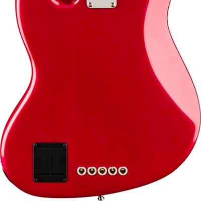 Fender American Ultra II Jazz V Electric Bass, 5-String, Maple Fingerboard (with Case), Sinister Red image 5
