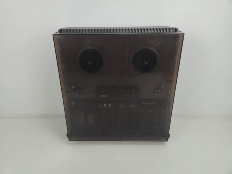 Philips - N4420 - Stereo reel to reel Recorder With Dust Cover New Belts And speakers image 1
