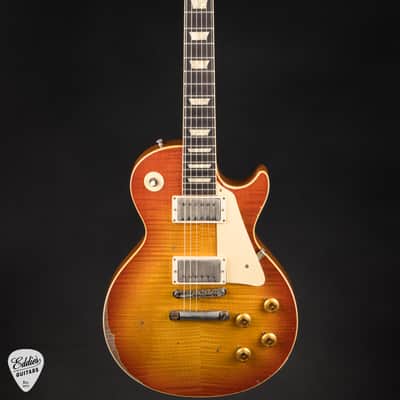2021 - Gibson Custom Shop Made 2 Measure Murphy Lab '59 Les Paul Standard Murphy Painted Ultra Heavy Aged Orange Lemon Fade image 3
