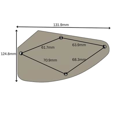 Ibanez JEM & RG Guitar Backplate Control Cover & Tremolo Cover - Gold image 3