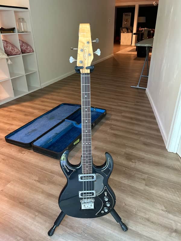 1965 Burns/Baldwin Baby Bison Bass - Black w/OHSC - Very Good