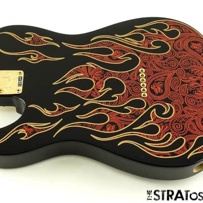 USA Fender James Burton Telecaster Tele BODY + HARDWARE Red Paisley Flame image 3