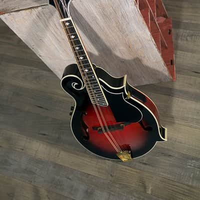 Washburn Florentine Electric Mandolin w/MC92 Case - Wine Red - M3SWETWRK image 4