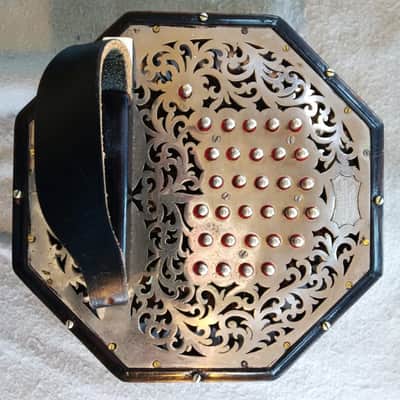 7838 - Dark Mahogany Wheatstone "Aeola" McCann DUET Concertina Treble M 55 image 3