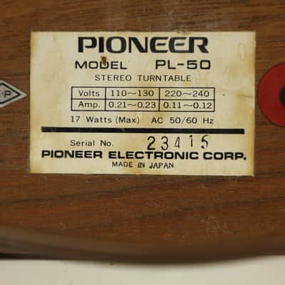 Immagine Pioneer PL-50 2 Speed Belt Drive Stereo Turntable - 9