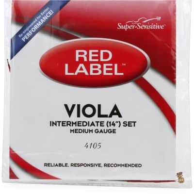 Super-Sensitive 4105 Red Label Viola String Set - 14-inch image 1