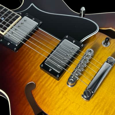 2019 Heritage H-535 Semi-Hollow Flame Top and Back ~ Original Sunburst image 6