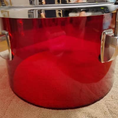 Ludwig Vistalite 10"(Diameter)x6.5" (Depth) Concert Tom 1970's - Red Acrylic image 3