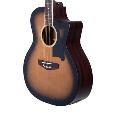 D'Angelico Premier Gramercy Solid Top Electric Acoustic Guitar - Aged Burst image 3