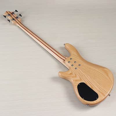 Custom 4 String Electric Bass, Burlwood Top Ash Body, Maple Neck, 24 Frets Fingerboard image 5