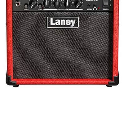 Laney 15 Watt Bass Guitar Combo Amplifier w/ 2 x 5" Woofers - Red - LX15B-RED image 3