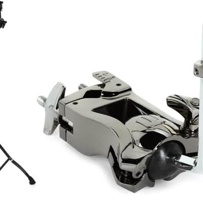 Mapex B800EB Armory Series 3-tier Boom Cymbal Stand - Black Plated Bundle with Mapex SONIClear Tom Holder - Black Chrome image 1