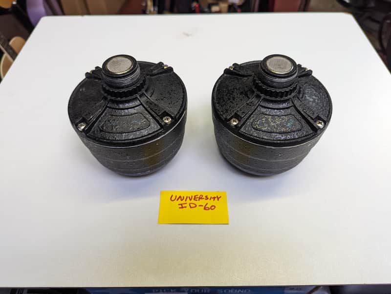 Very Clean! One Pair University ID-60 Alnico Magnet Public Address/Mid Range Drivers - Look & Sound Excellent image 1